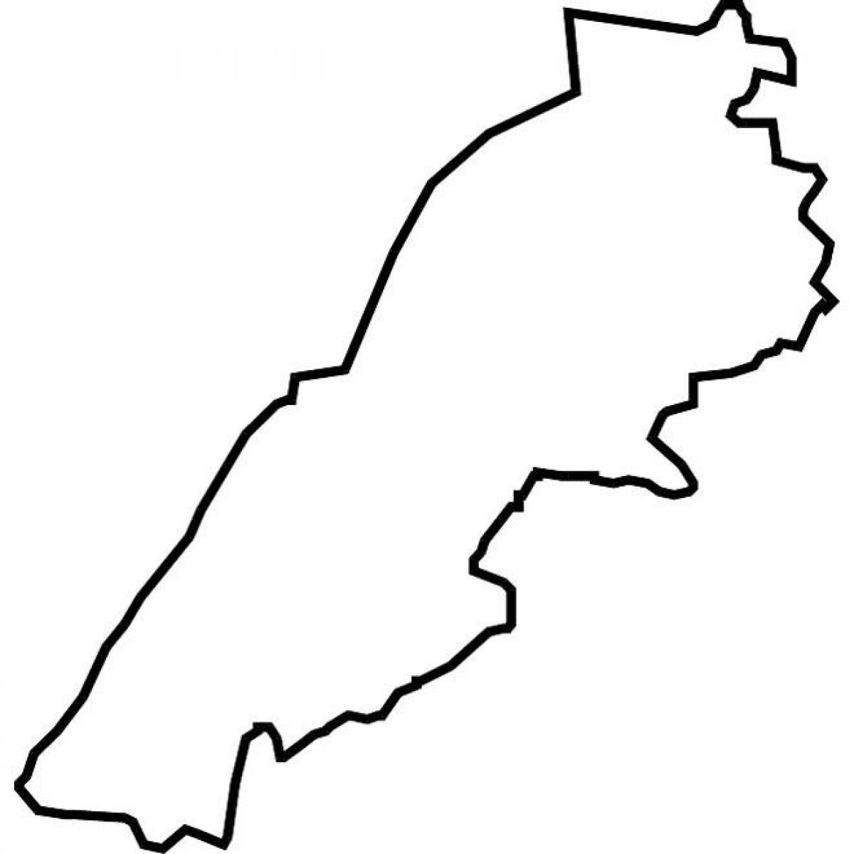 mapa Libanonu vektorová mapa