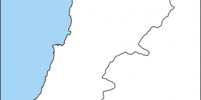 Prázdne mapu Libanonu