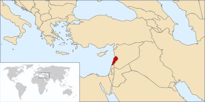 Mapa Libanonu svete 
