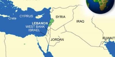 Libanon na mape